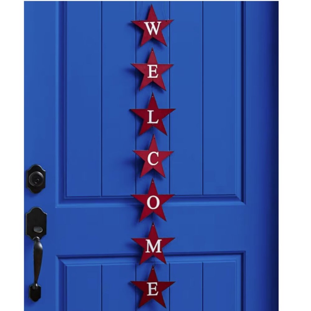 Star Welcome Sign Patriotic Americana | 4th of July | Memorial Day | USA | Decor